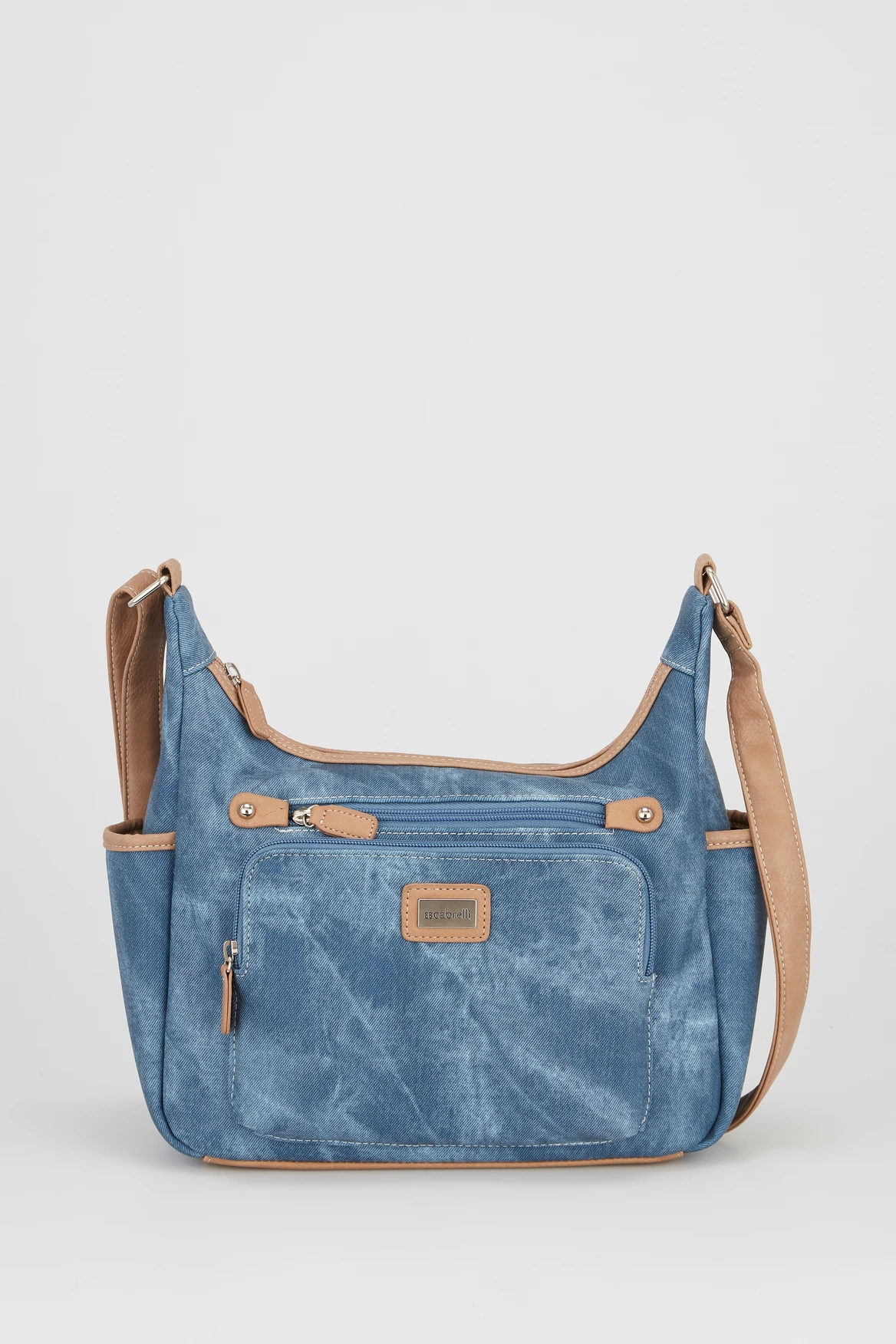 Denim Look Large Crossbody Bag 3 Denim Look Large Crossbody Bag