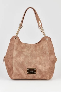 Weave Chain Handle Tote Bag