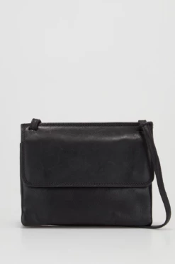 Maya Leather Double Flap Crossbody