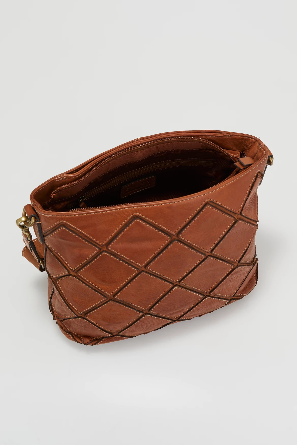 Check Leather Stitch Crossbody Bag 5 Check Leather Stitch Crossbody Bag - Image 3