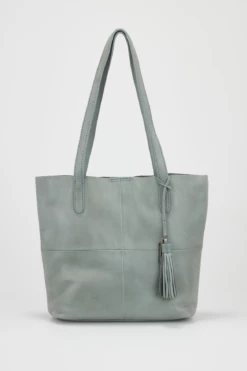 Alba Leather Unlined Shopper Bag