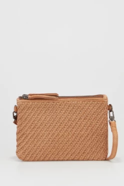 Step Weave Leather Crossbody Bag