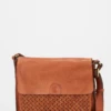 Palma Weave Leather Flapover Bag